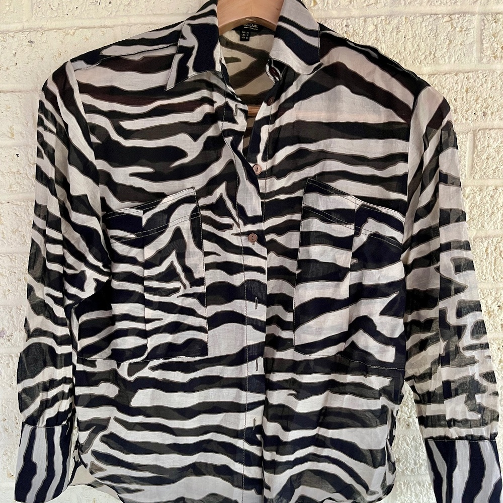 Massimo Dutti Zebra Print Shirt